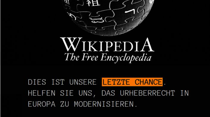 Wikipedia: weiss auf schwarz statt...